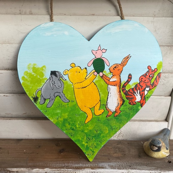Winnie The Pooh and Friends Hand Painted Inspired Acrylic on Wood - Picture 7 of 9